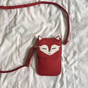 Fox style crossbody phone wallet